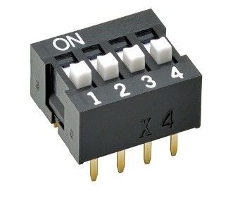 A6E-4104-N SMD DIP Switch DIP OFF ON SPST 4 Raised Slide 0.025A 24VDC