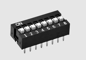 A6E-4104-N SMD DIP Switch DIP OFF ON SPST 4 Raised Slide 0.025A 24VDC