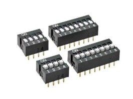 A6E-4104-N SMD DIP Switch DIP OFF ON SPST 4 Raised Slide 0.025A 24VDC