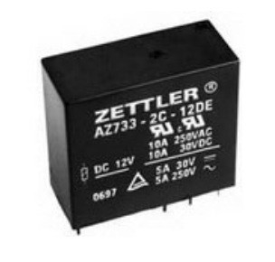 AZ733-2C-12D ZETTLER elektrisches mechanisches Relais DPDT 10A 12VDC 650Ohm durch Loch